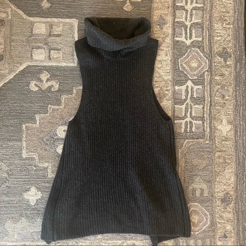 Free People Wool Turtle Neck open back sweater